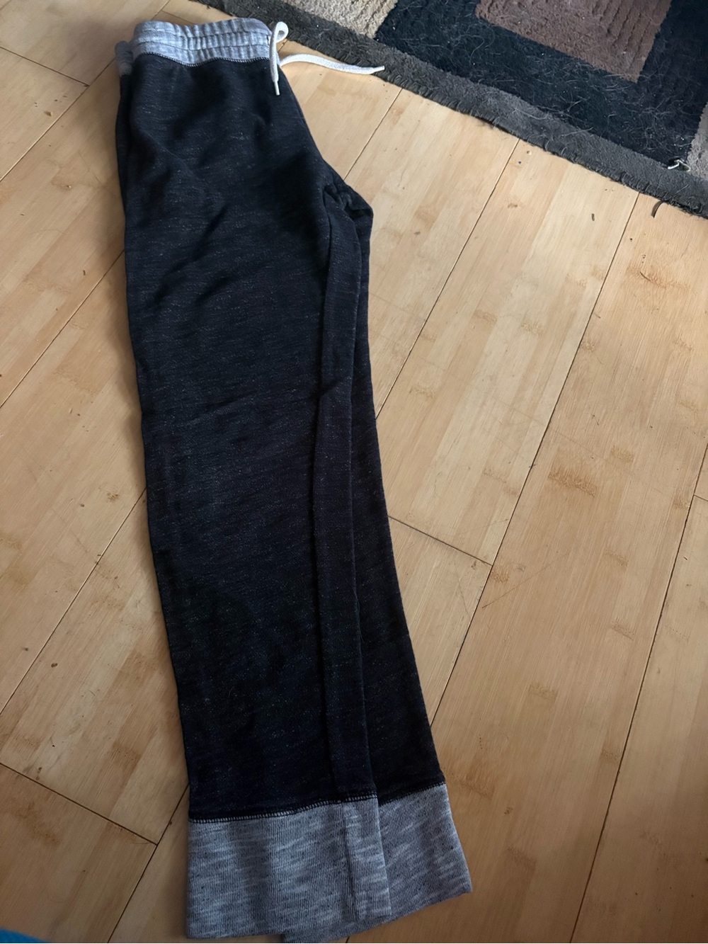 Old Navy Black and Gray Sweatpants with Contrasting Trim